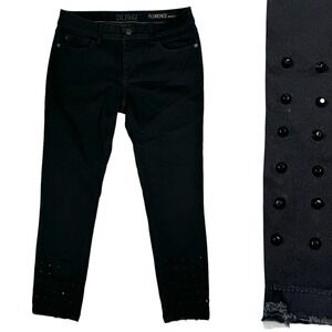 DL1961 Florence Instasculpt Skinny Ankle Jeans Size 28 Black Studded Spike Goth